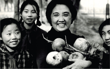 Joyce Chen with children in China