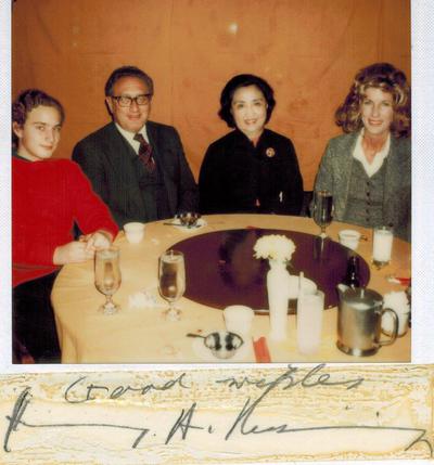 Henry Kissinger in Cambridge MA restaurant