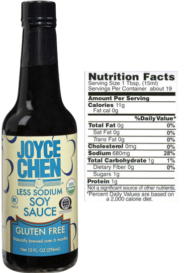 Gluten Free Soy Sauce by Joyce Chen less sodium