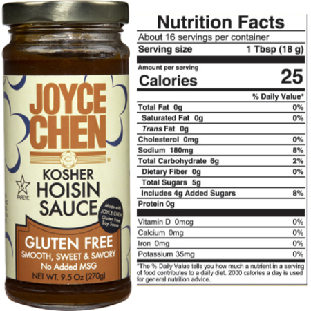 Joyce Chen Gluten Free Hoisin  Kosher Parve