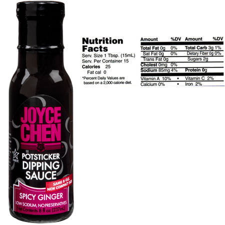 Joyce Chen Spicy Potsticker Dipping Sauce Ginger Sauce