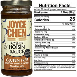 Joyce Chen Gluten Free Hoisin Sauce  Available In Stores and Online